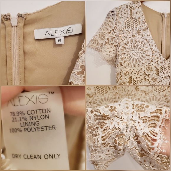 Alexis Alain Lace Romper in Fawn Size Small - Picture 2 of 8